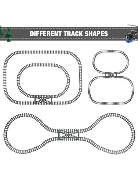 Pistas de Tren Mannidoo 54 Piezas ABS - Curvas y Rectas Pistas de Tren Mannidoo 54 Piezas ABS - Curvas y Rectas