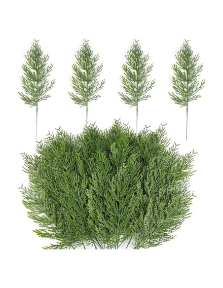Ramas de Pino Artificial Hananona 40 Pcs 35 cm Verde Decoración Ramas de Pino Artificial Hananona 40 Pcs 35 cm Verde Decoración