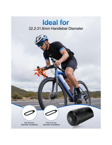 Timbre de Bicicleta Eléctrico EQIIO EH-1 125dB Recargable USB Timbre de Bicicleta Eléctrico EQIIO EH-1 125dB Recargable USB