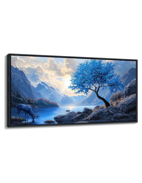 Arte de Pared Enmarcado HKDGOKA Paisaje Montaña 101.6x50.8 cm Arte de Pared Enmarcado HKDGOKA Paisaje Montaña 101.6x50.8 cm