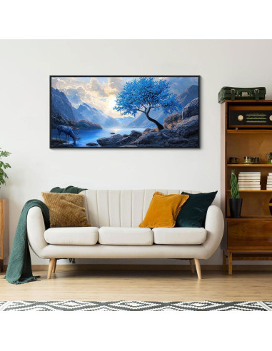 Arte de Pared Enmarcado HKDGOKA Paisaje Montaña 101.6x50.8 cm