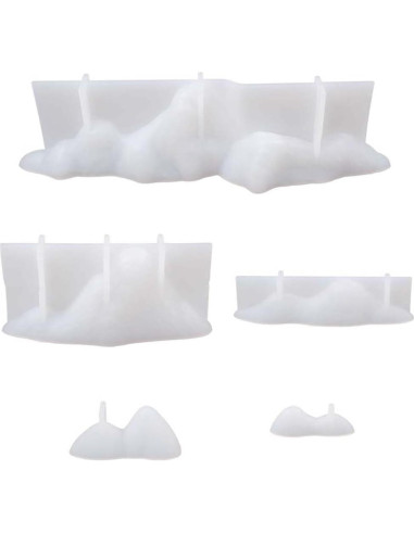 Juego de Moldes de Silicona FUNSHOWCASE para Diorama 5 Piezas
