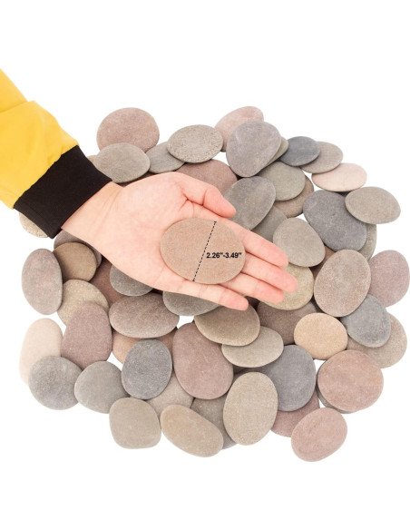 Piedras Planas para Pintar CFKJ - 97 a 102 PCS, 5.7-8.9 cm Piedras Planas para Pintar CFKJ - 97 a 102 PCS, 5.7-8.9 cm