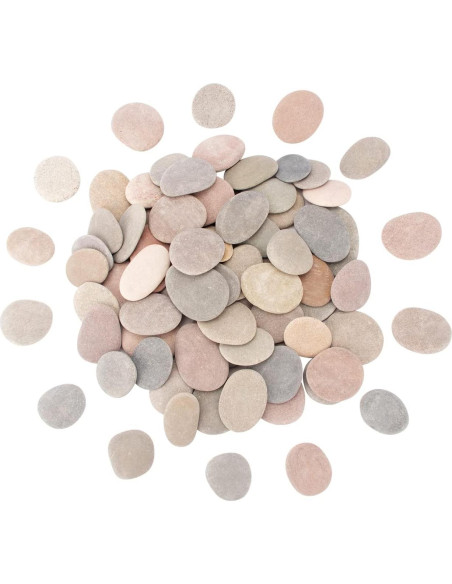 Piedras Planas para Pintar CFKJ - 97 a 102 PCS, 5.7-8.9 cm Piedras Planas para Pintar CFKJ - 97 a 102 PCS, 5.7-8.9 cm