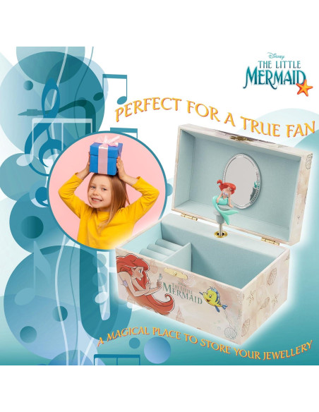 Caja de Joyería Musical Disney para Niñas - Encanto, Frozen, Ariel