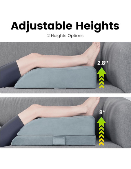 Almohada Elevadora de Piernas OasisSpace Ajustable Espuma Viscoelástica Almohada Elevadora de Piernas OasisSpace Ajustable Espuma Viscoelástica