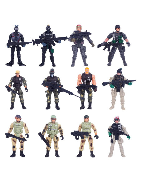 Figuras de Acción Militar Berry President - 12 Soldados 10 cm Figuras de Acción Militar Berry President - 12 Soldados 10 cm