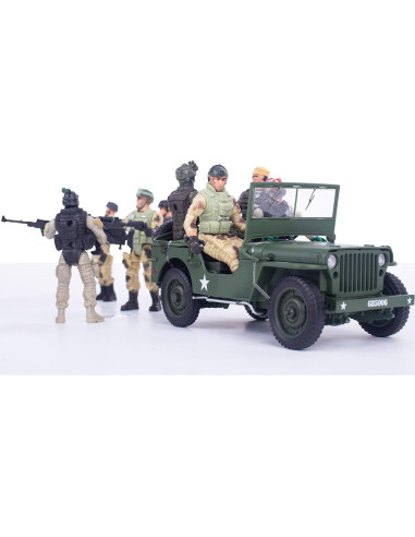 Figuras de Acción Militar Berry President - 12 Soldados 10 cm