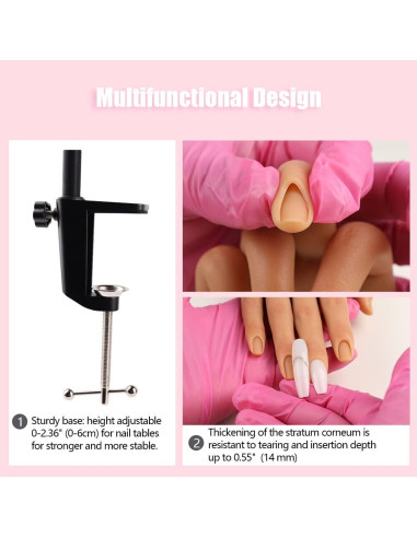 Mano de Práctica para Uñas Acrílicas KnowU - Silicona Suave
