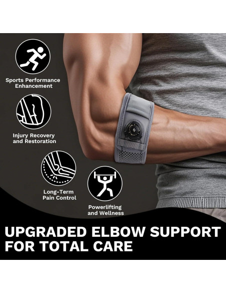 Faja para Codo Ajustable GANGSHENG para Tendinitis - Tamaño Regular (M/L) Faja para Codo Ajustable GANGSHENG para Tendinitis - Tamaño Regular (M/L)