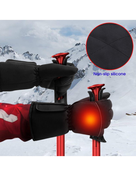 Guantes Calentados Rabbitroom - Impermeables y Táctiles - Grande Guantes Calentados Rabbitroom - Impermeables y Táctiles - Grande