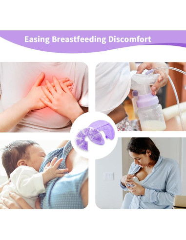 Paquete de terapia de gel caliente y frío Conbella para senos - Alivio lactancia