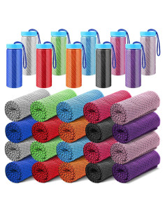 Paquete de 20 Toallas de Enfriamiento Peryiter 90x30cm Multicolor