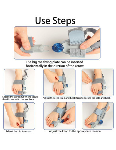 Corrector de Juanetes Ajustable Pwithze con Almohadilla Silicona