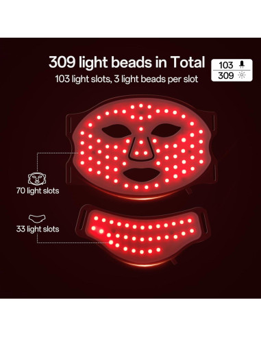 Máscara de Terapia de Luz Roja Facego - Cuidado Facial Portátil