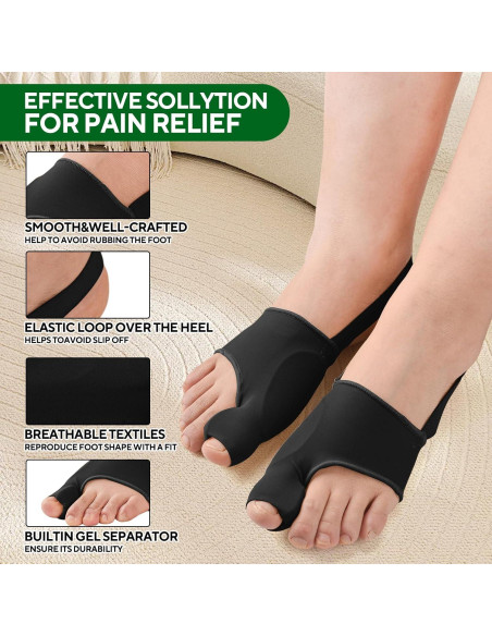 Corrector de Juanetes TECKED - Alivio para Hallux Valgus Negro Corrector de Juanetes TECKED - Alivio para Hallux Valgus Negro