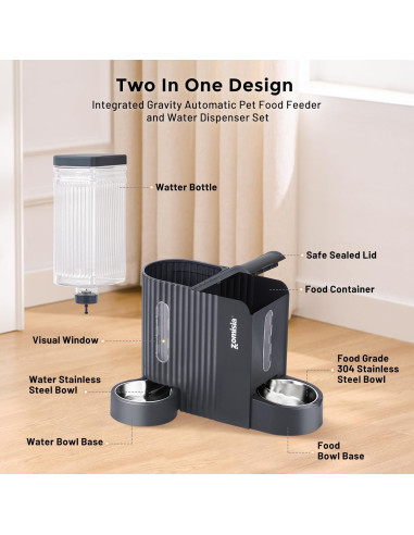 Comedero y dispensador de agua automático Apollo 4L negro