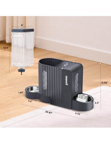 Comedero y dispensador de agua automático Apollo 4L negro