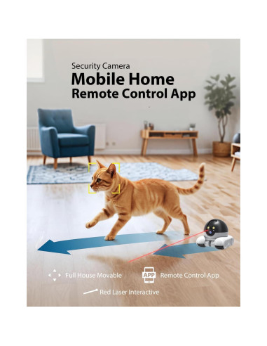 Cámara para Mascotas Belcore D8 Inalámbrica 1080P con Visión Nocturna