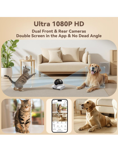 Cámara de Seguridad Interior DreamBee 1080P Doble Lente con App