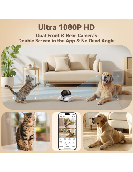 Cámara de Seguridad Interior DreamBee 1080P Doble Lente con App Cámara de Seguridad Interior DreamBee 1080P Doble Lente con App