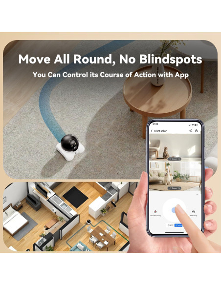 Cámara de Seguridad Interior DreamBee 1080P Doble Lente con App Cámara de Seguridad Interior DreamBee 1080P Doble Lente con App