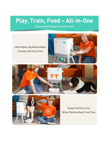 Dispensador de Comida para Mascotas Maother F3 - 8L DIY Interactivo