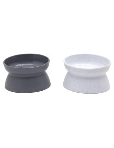 Tazones Elevados para Gatos Kitty City - Paquete de 2 Modernos