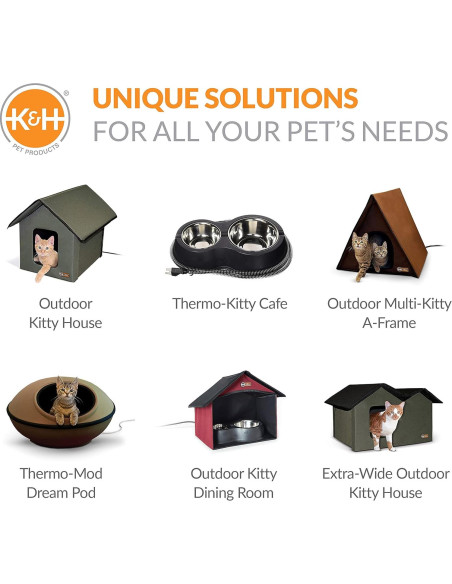 Comedor K&H para Gatos al Aire Libre 35.56x50.8cm Oliva Comedor K&H para Gatos al Aire Libre 35.56x50.8cm Oliva