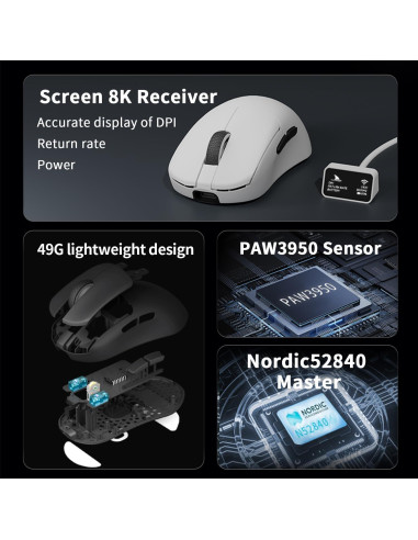 Ratón Gaming Inalámbrico Darmoshark N7MAX 30000DPI 5 Botones