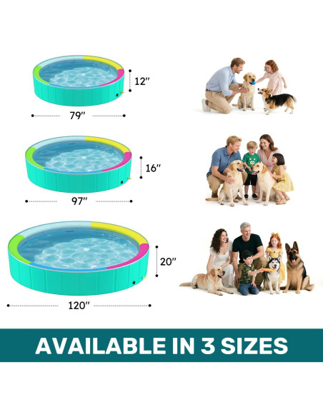 Piscina Plegable para Perros Heeyoo 200 cm con Aspersor Piscina Plegable para Perros Heeyoo 200 cm con Aspersor