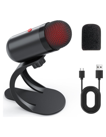Micrófono USB LiANGSTAR K6 Omnidireccional con Silencio Micrófono USB LiANGSTAR K6 Omnidireccional con Silencio