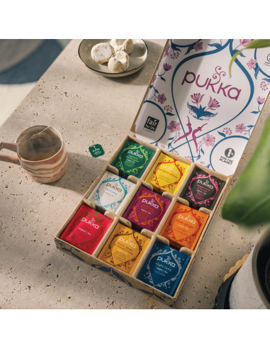 Caja de Regalo de Tés Herbales Pukka - 45 Bolsitas Orgánicas