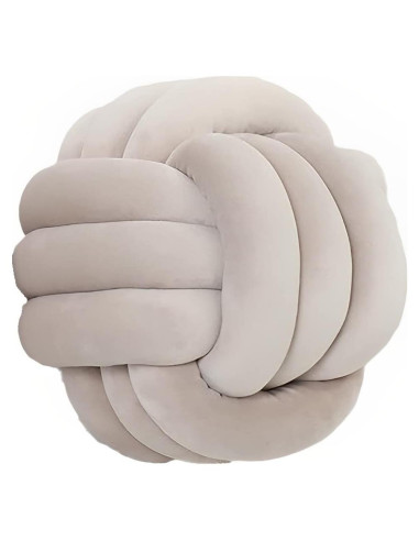 Cojín de Nudos PUXU Gris Claro 22cm Suave y Decorativo
