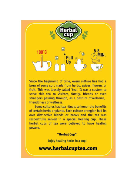 Té Herbal Cup Maca y Ashwagandha Orgánico Sin Cafeína 16 Bolsitas Té Herbal Cup Maca y Ashwagandha Orgánico Sin Cafeína 16 Bolsitas