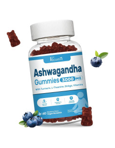 Gomitas de Ashwagandha Vazatisi 60ct Veganas Sin OGM Gluten