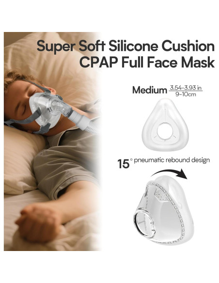 Máscara CPAP de Cara Completa Comfort TMS - Tamaño M Máscara CPAP de Cara Completa Comfort TMS - Tamaño M
