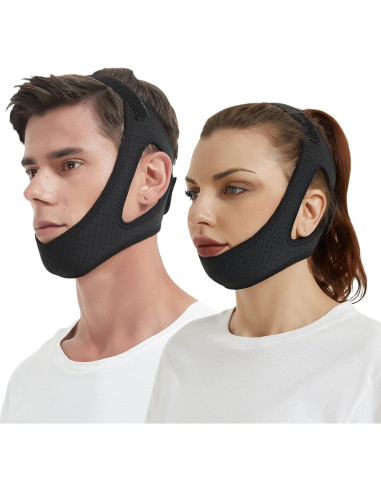 Correa para Barbilla CPAP BINITS - Ajustable y Cómoda Rosa