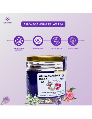 Té Herbal Relajante Eeva Extracts con Ashwagandha 25g