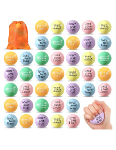 Wettarn 60 Pelotas Antiestrés Motivacionales 5 cm Colores Pastel