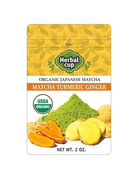 Té de Taza Herbal Orgánico Matcha Japonés 56.7g Cúrcuma Jengibre Té de Taza Herbal Orgánico Matcha Japonés 56.7g Cúrcuma Jengibre