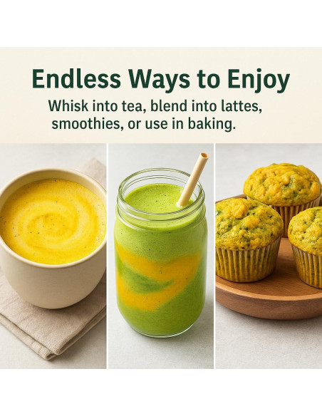 Té de Taza Herbal Orgánico Matcha Japonés 56.7g Cúrcuma Jengibre Té de Taza Herbal Orgánico Matcha Japonés 56.7g Cúrcuma Jengibre