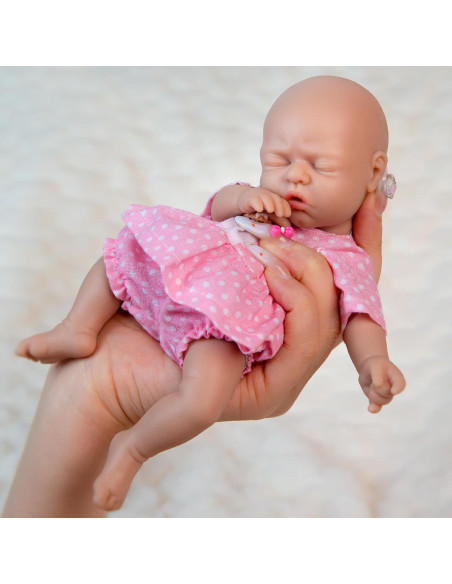 Muñeca de silicona Vollence 18 cm para niña - Realista y lavable Muñeca de silicona Vollence 18 cm para niña - Realista y lavable