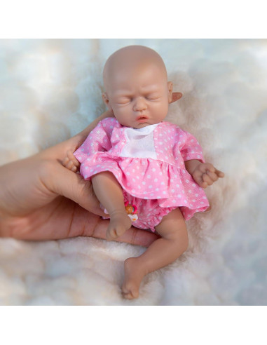 Muñeca de silicona Vollence 18 cm para niña - Realista y lavable