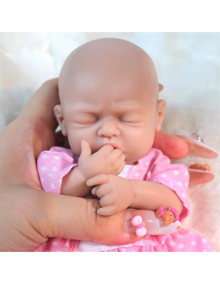 Muñeca de silicona Vollence 18 cm para niña - Realista y lavable Muñeca de silicona Vollence 18 cm para niña - Realista y lavable