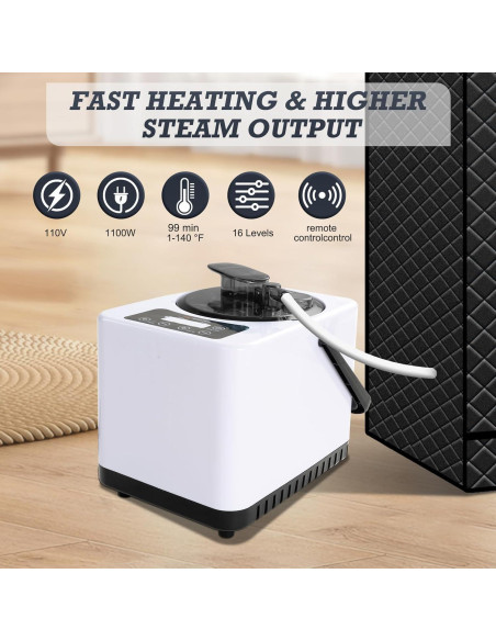 Sauna de vapor portátil TaTalife 3L 1300W con luz roja 660nm Sauna de vapor portátil TaTalife 3L 1300W con luz roja 660nm
