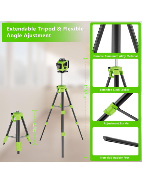 Nivel láser 4D GiBiMoFi 16 líneas 360 auto nivelante verde Nivel láser 4D GiBiMoFi 16 líneas 360 auto nivelante verde