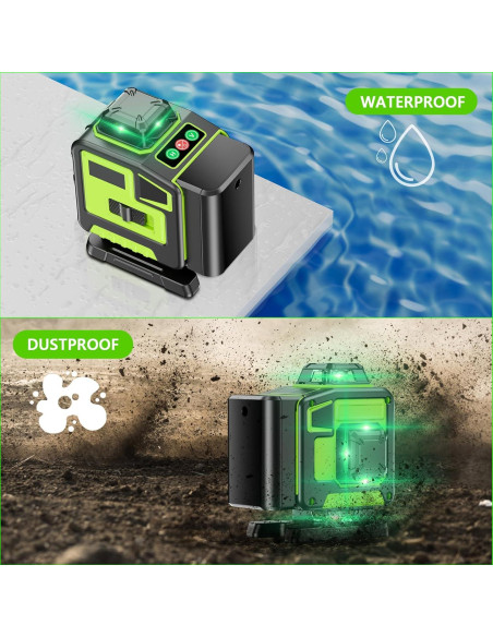 Nivel láser 4D auto nivelante ZyQiu 16 líneas 360 verde Nivel láser 4D auto nivelante ZyQiu 16 líneas 360 verde