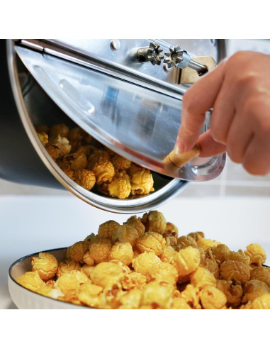 Popper de Palomitas Fredeer 6 Cuartos Aluminio Negro
