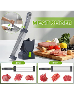 Cortadora de Carne Manual NIOSAV con Cuchillas 2MM/4MM 2